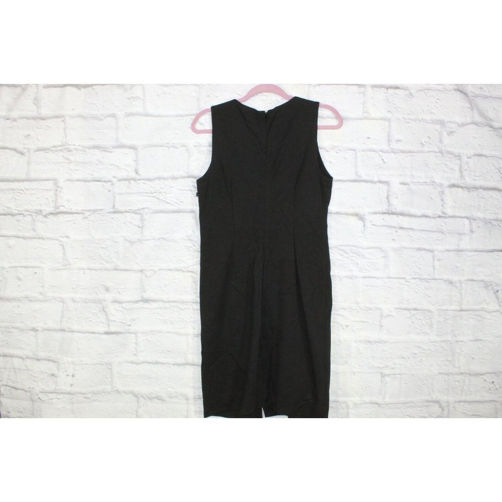 NWT! TAHARI Black Lace-up Sleeveless Fitted Bodycon Dress Size 6 - Picture 8 of 9